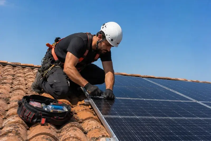 Maintenance et monitoring de panneaux solaires à Sainte-Pexine